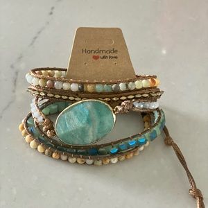 Handmade wraparound bracelet- ships free